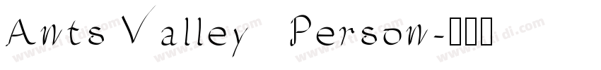 Ants Valley   Person字体转换